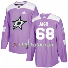 Dallas Stars Trikot Jaromir Jagr 68 Adidas 2017-2018 Lila Fights Cancer Practice Authentic - Herren